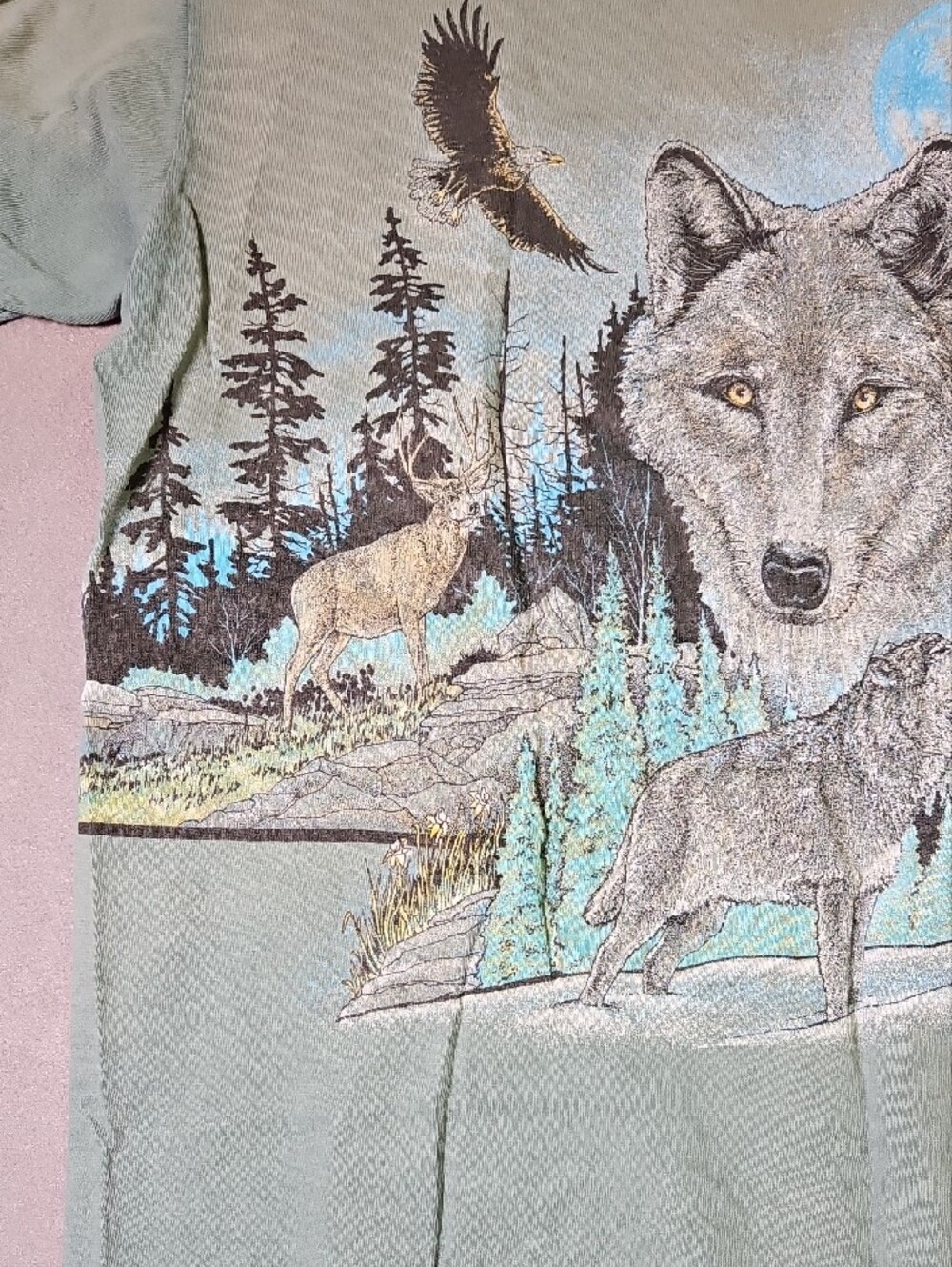 Vintage 1990s Lassen Volcanic National Park Wildlife Graphic Tee Single Stitch - Picture 11 of 11